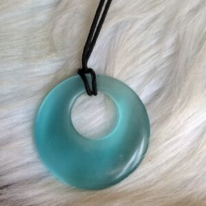 Amazing Blue Cats Eye Gemstone Necklace
